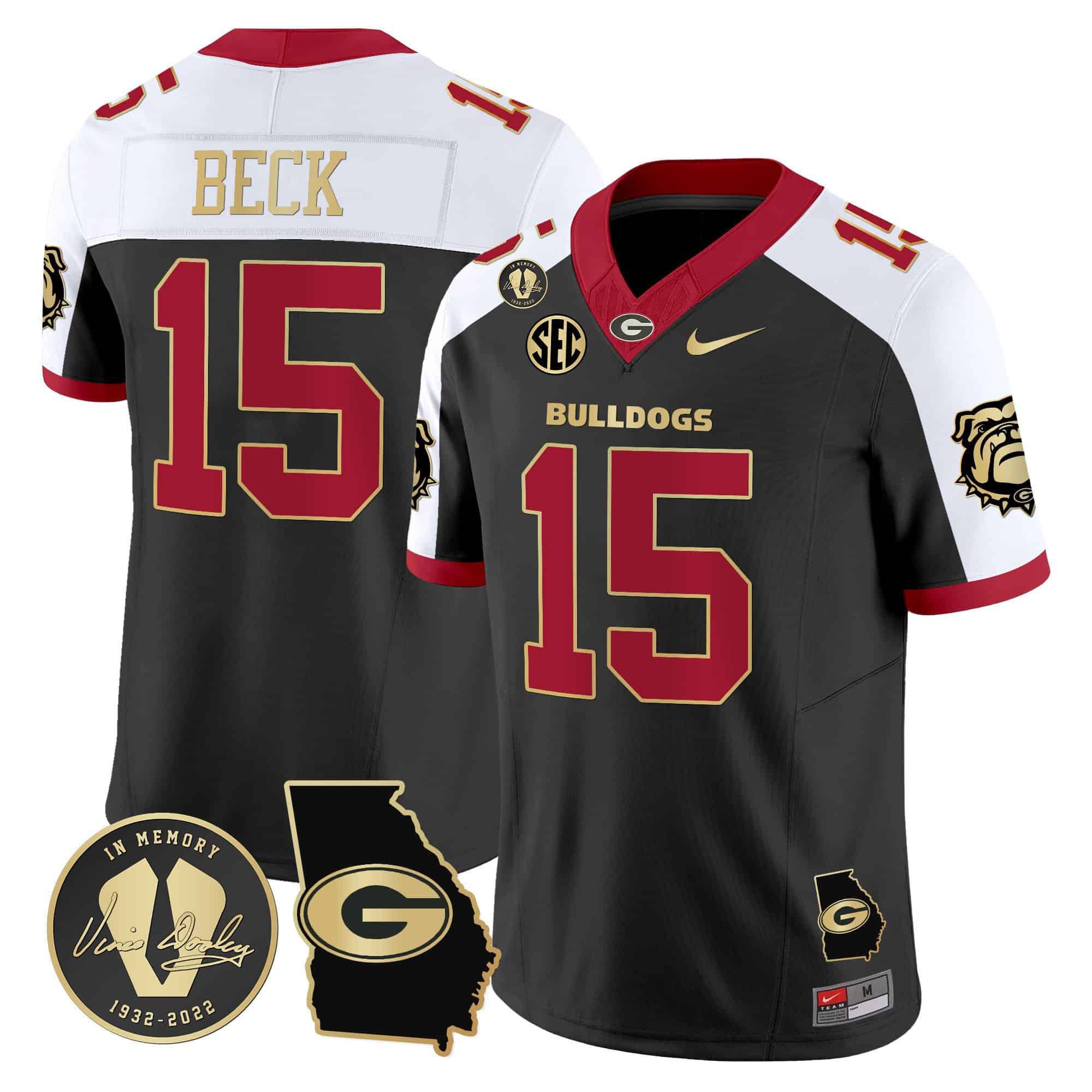 Men Georgia Bulldogs #15 Beck Black 2024 Nike Vapor NCAA Jersey->indianapolis colts->NFL Jersey